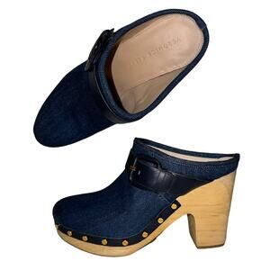Brand New Veronica Beard Dacey Blue Denim Clogs Mule Size 9